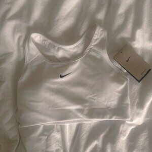 NWT Nike | White Nike Swoosh Bra | Size Medium